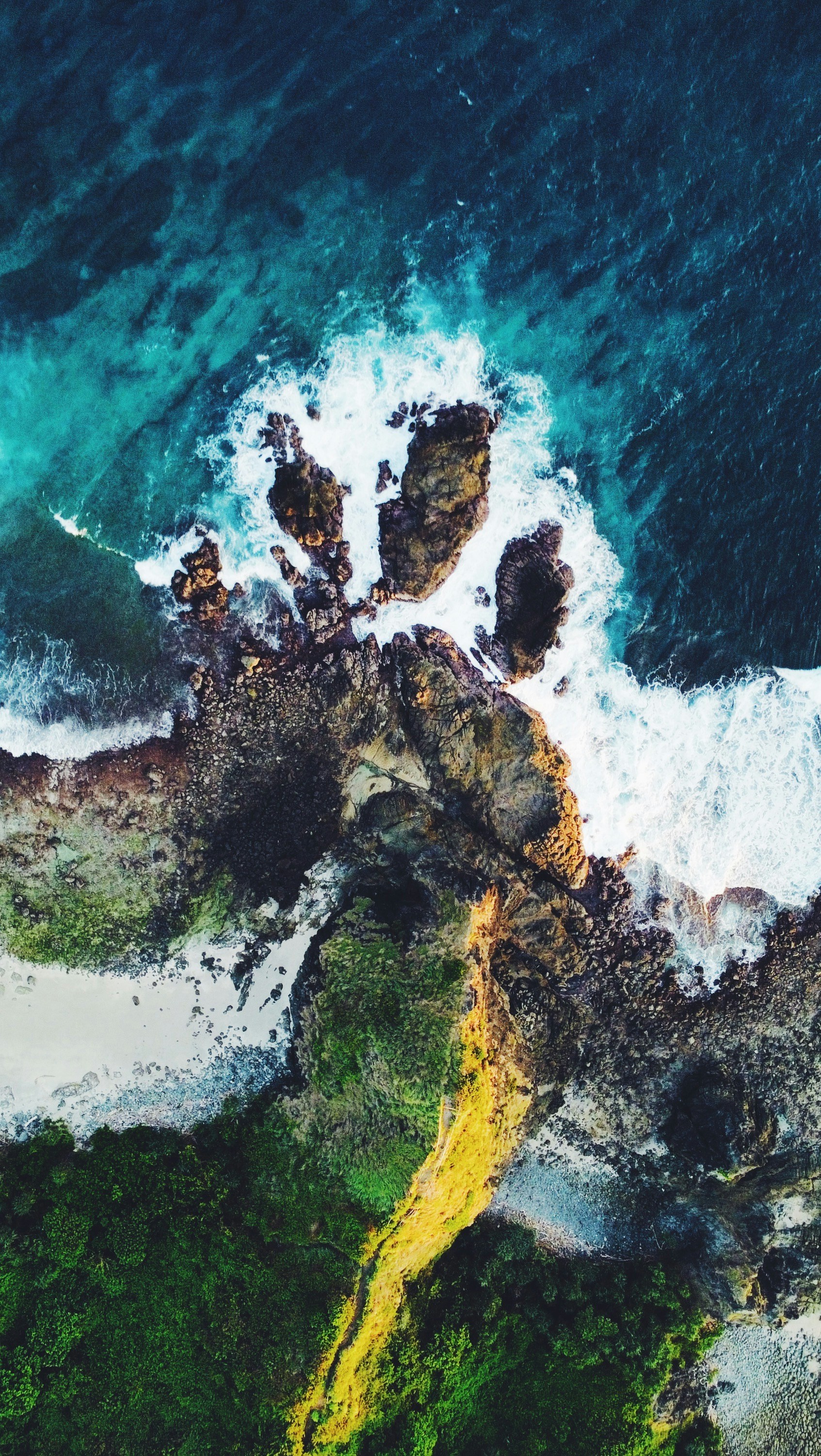 a view of a mountain range from above