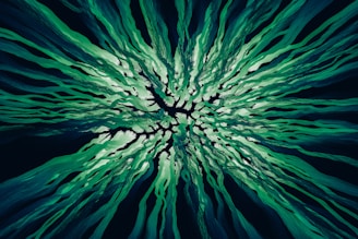 A minimalist cosmic-inspired abstract composition symbolizing energy flow and balance.