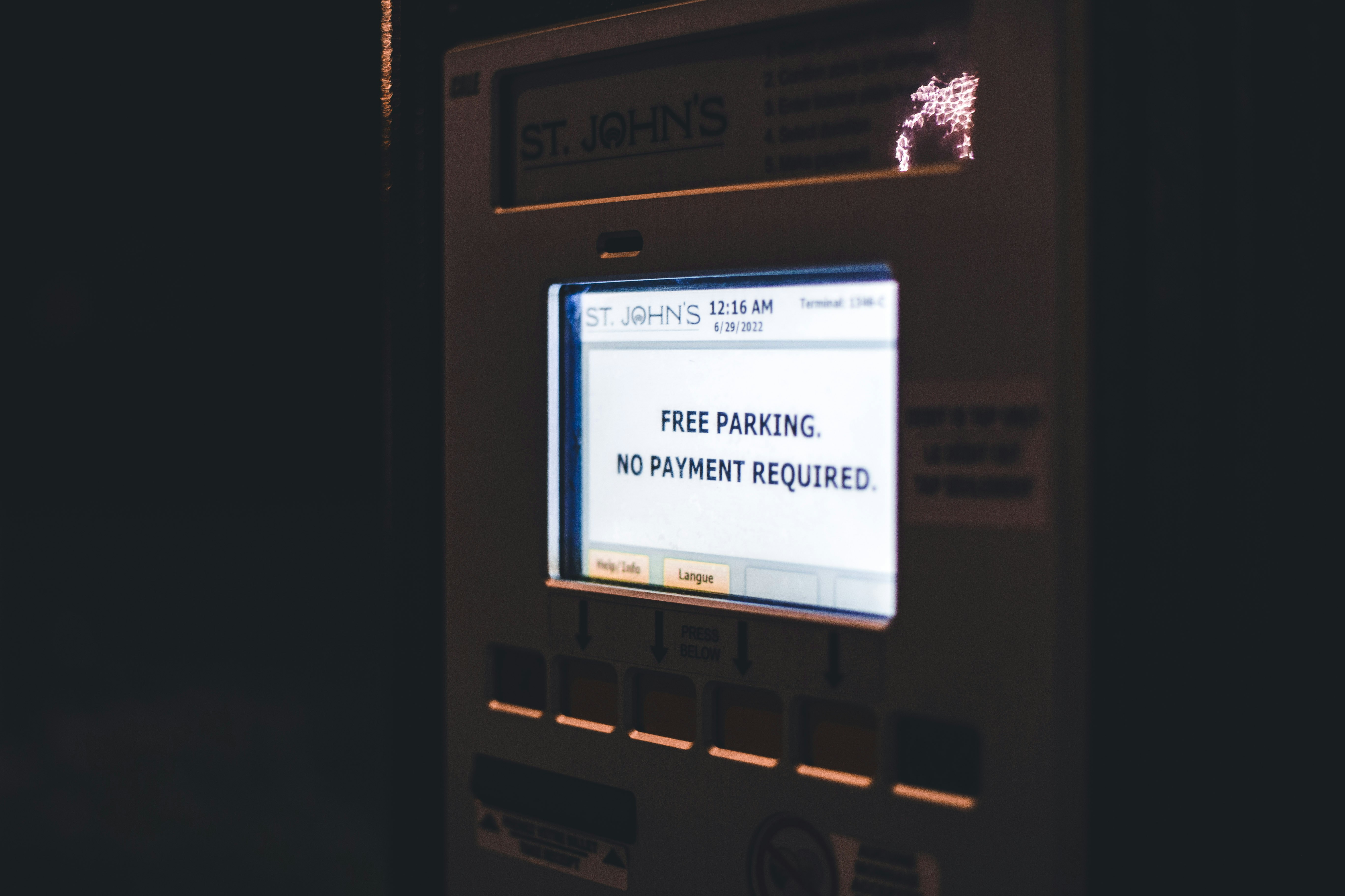 a screen on a machine