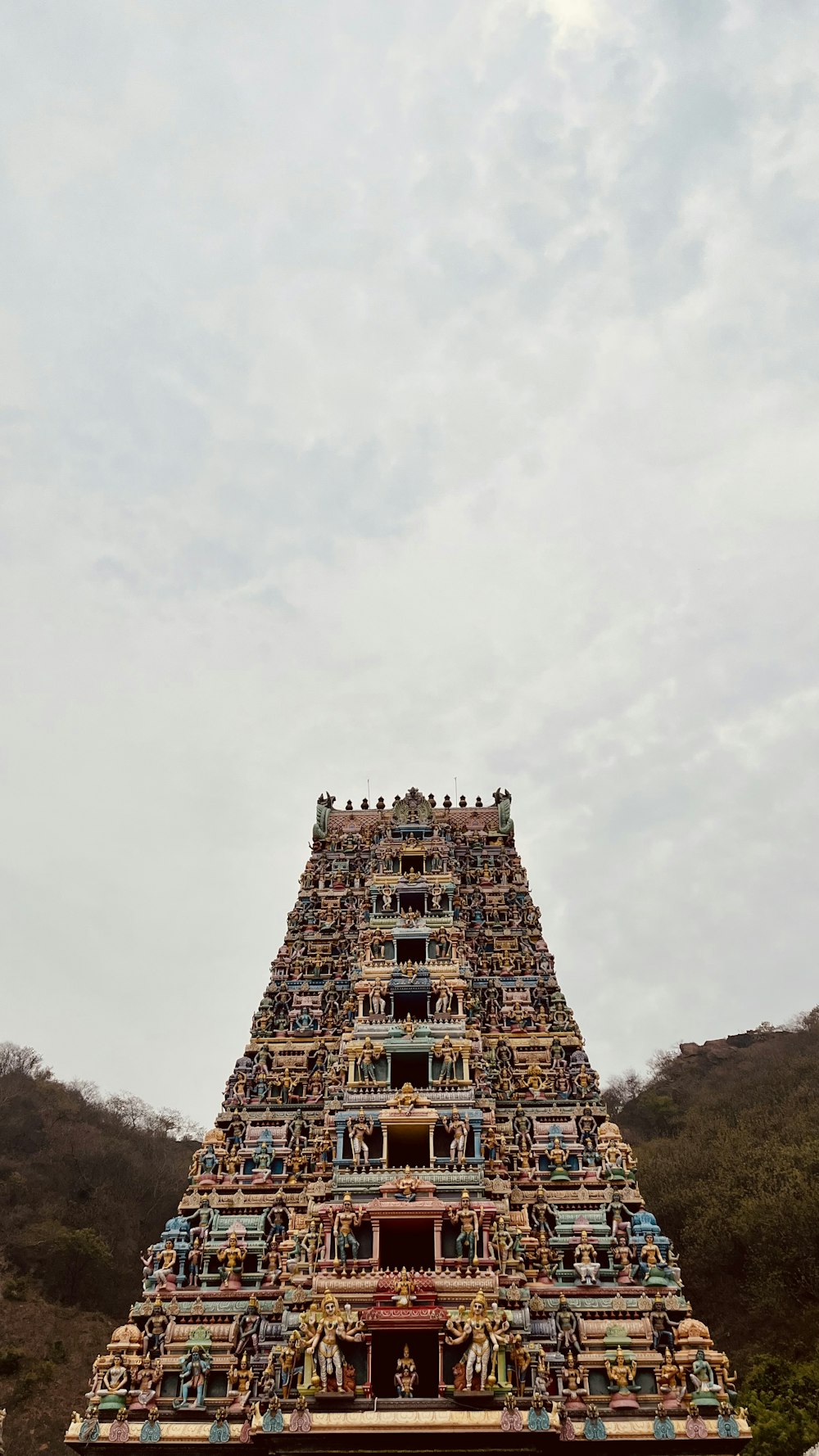 a large building with many people on it