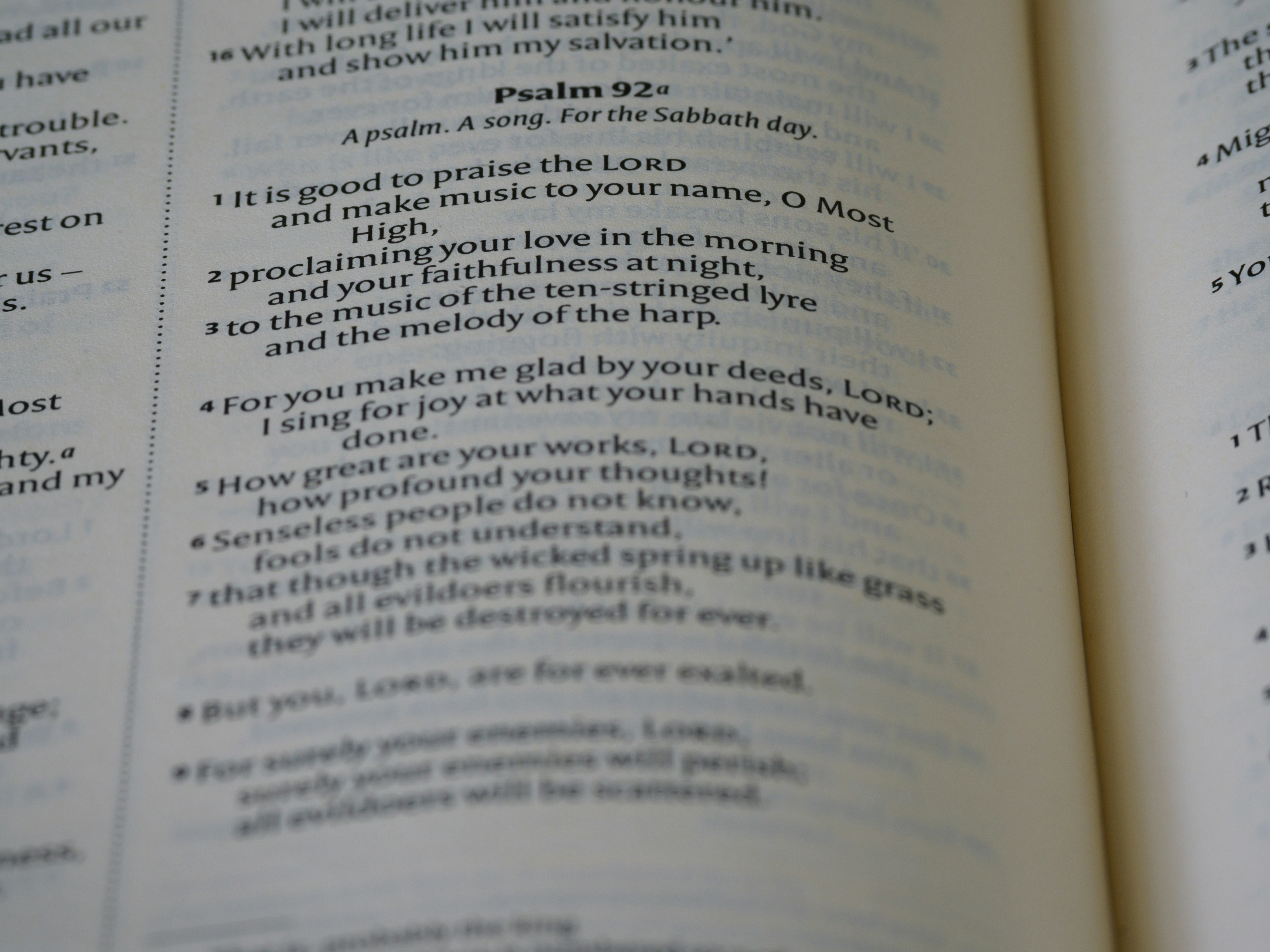 an open book with text