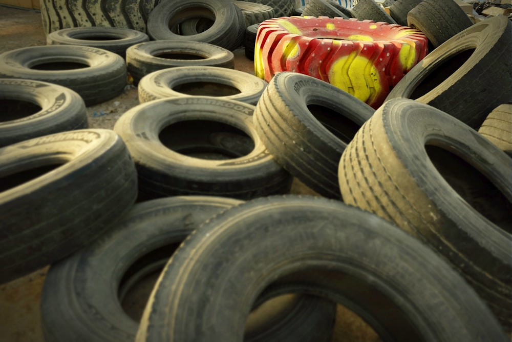 a pile of tires