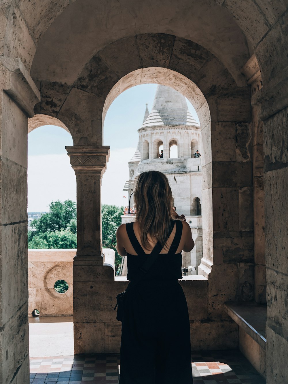 a person standing in a doorway