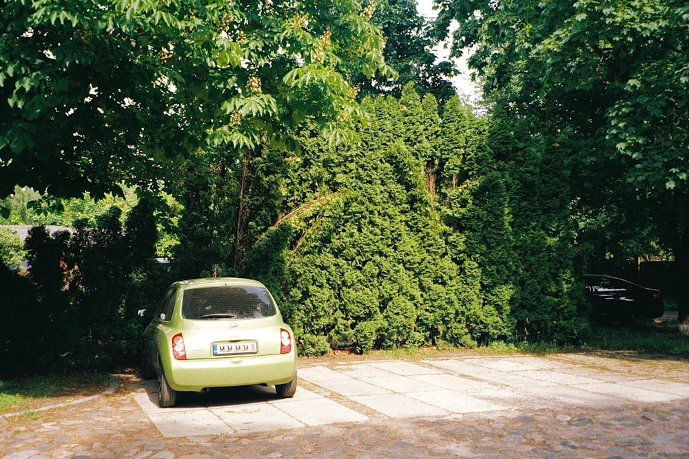 a car parked on a road