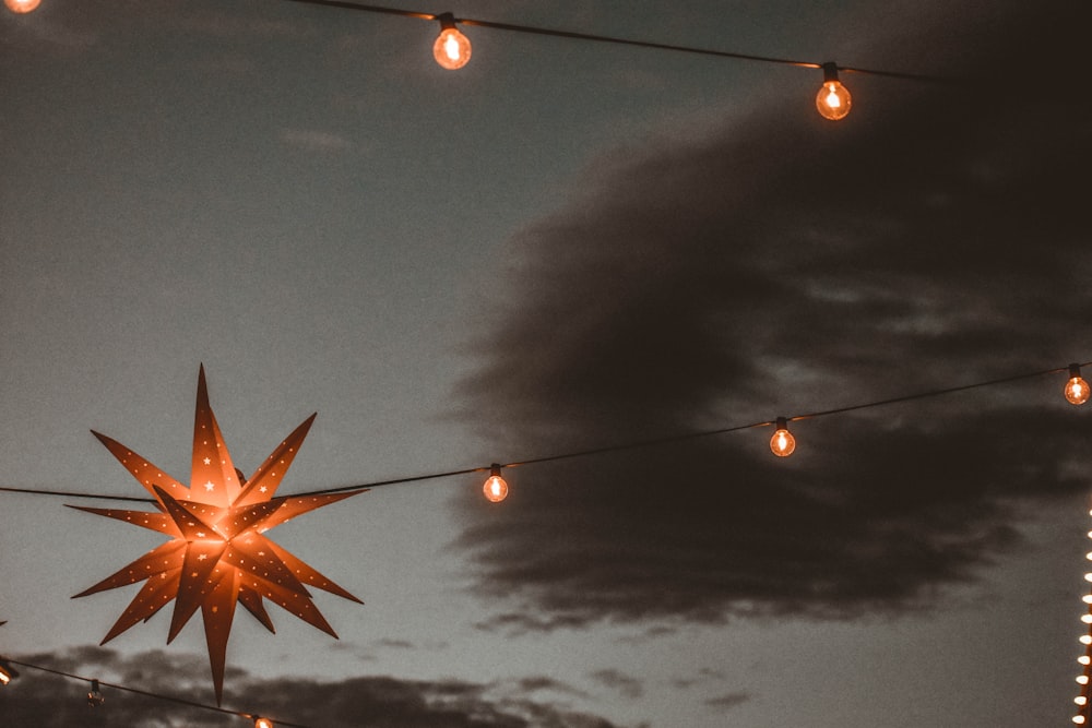 a star shaped object on a wire