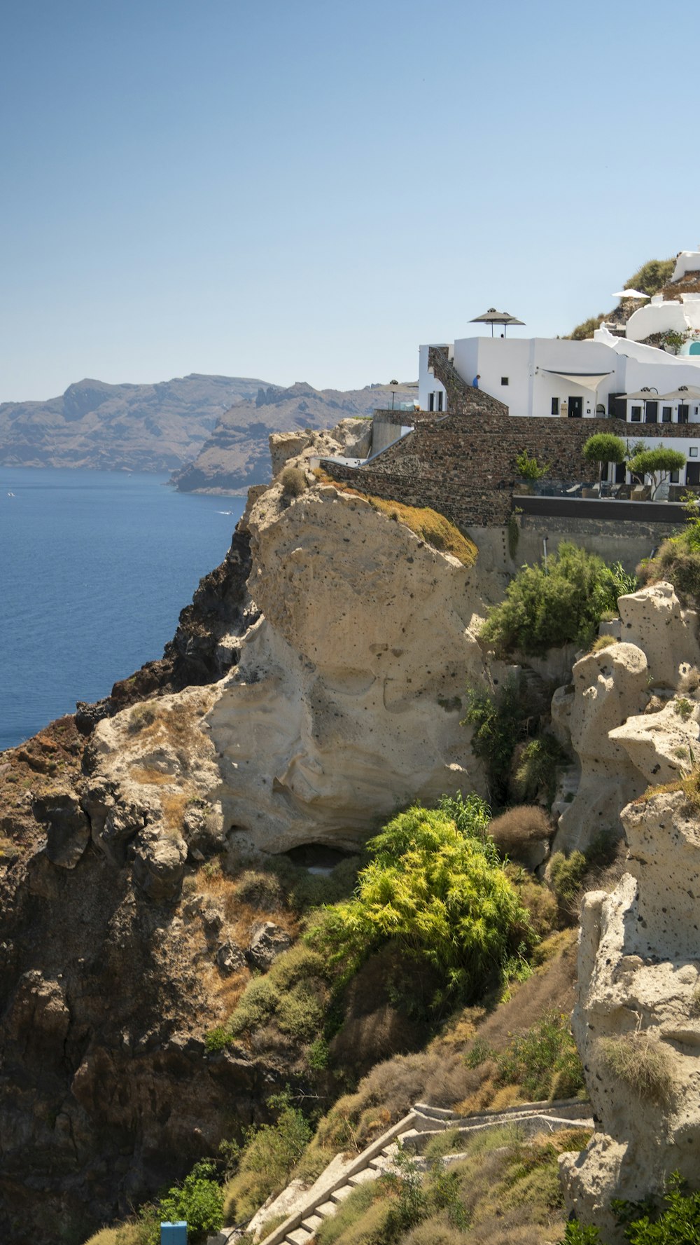 a building on a cliff