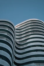 a close-up of several skyscrapers