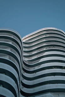 a close-up of several skyscrapers