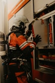a firefighter in a fire station