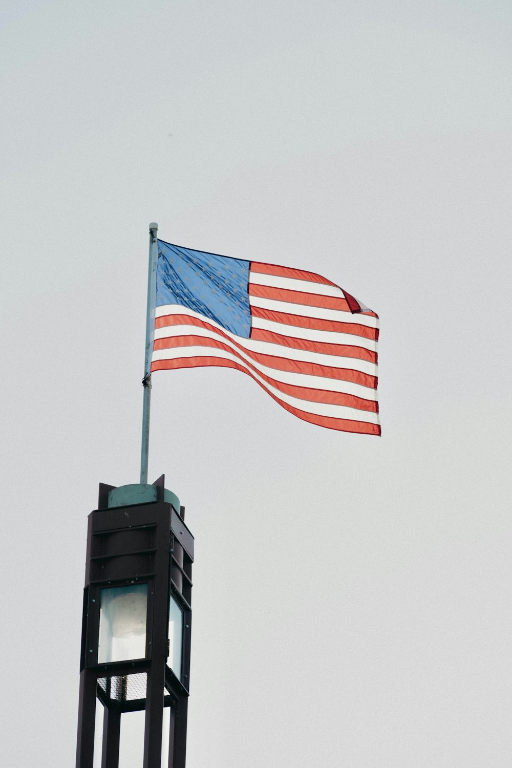 a flag on a pole