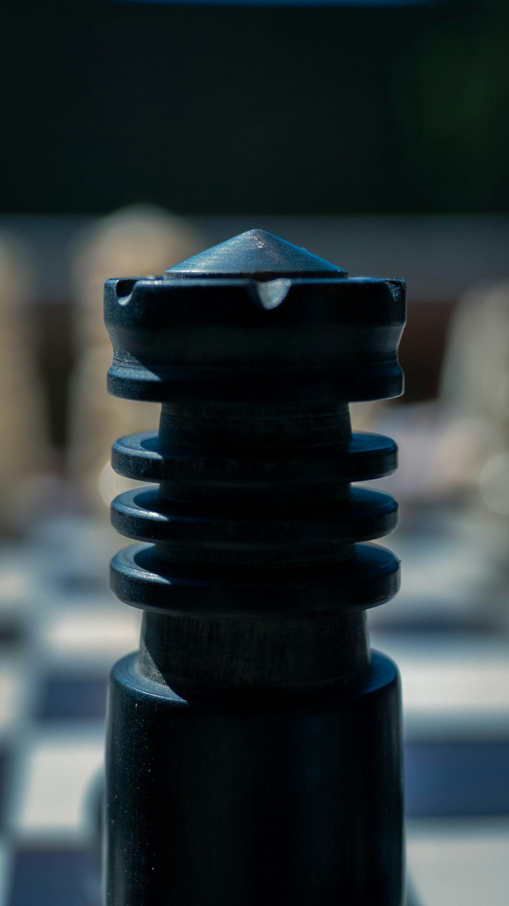 a stack of blue plastic blocks