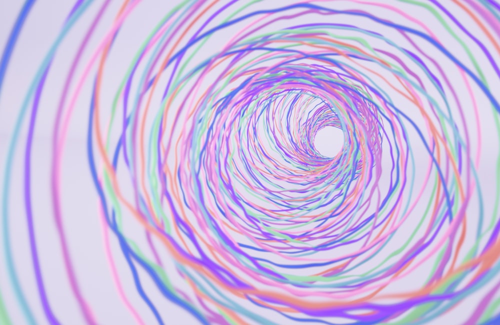 a close up of a spiral