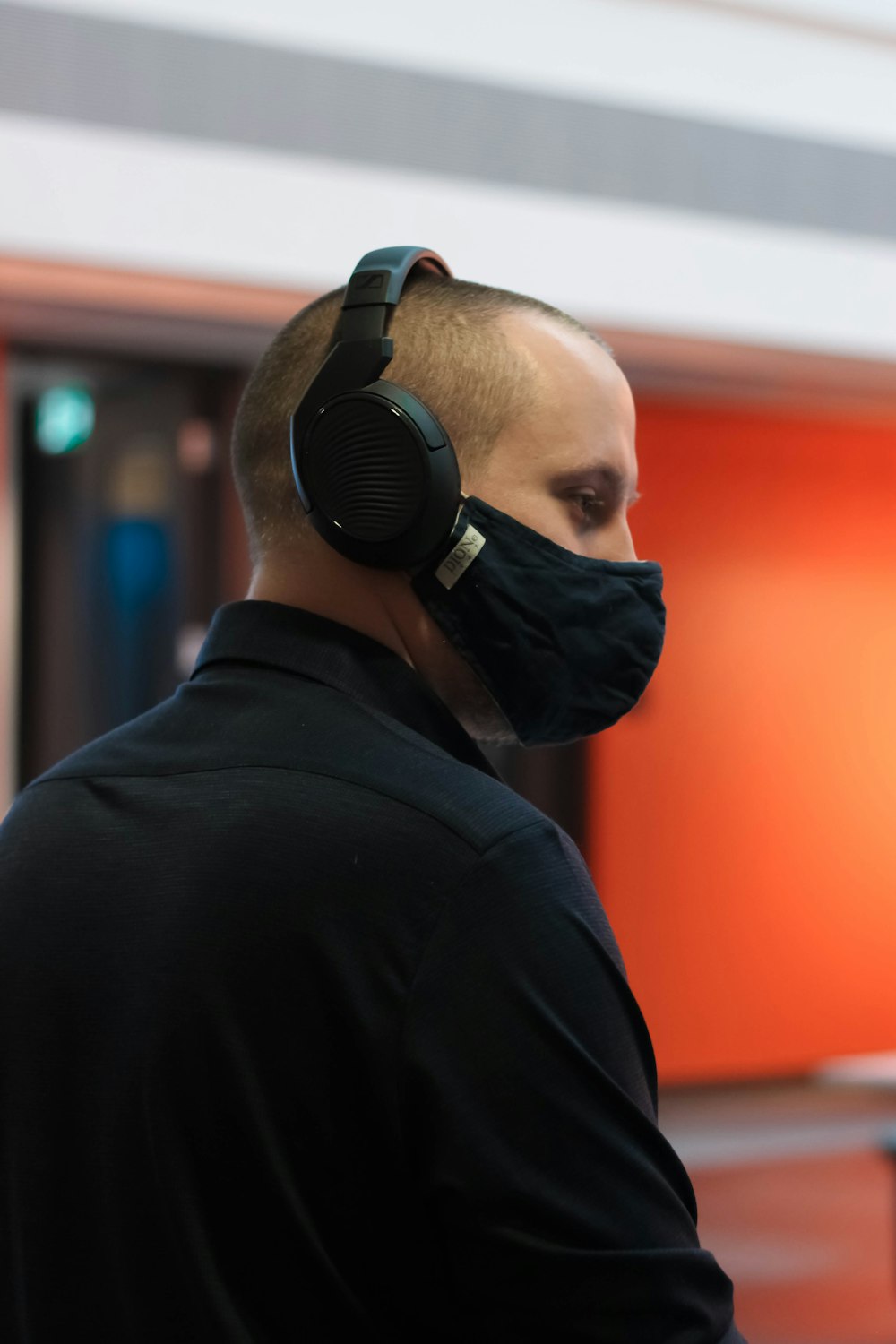 a man wearing a headset