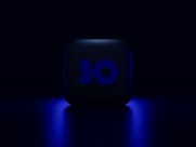 a blue light in the dark