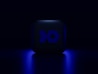 a blue light in the dark
