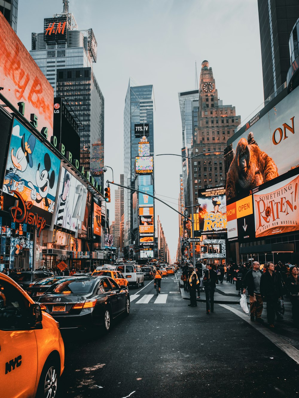 a busy city street