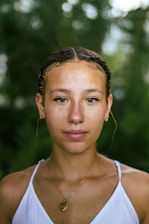 a person with a necklace