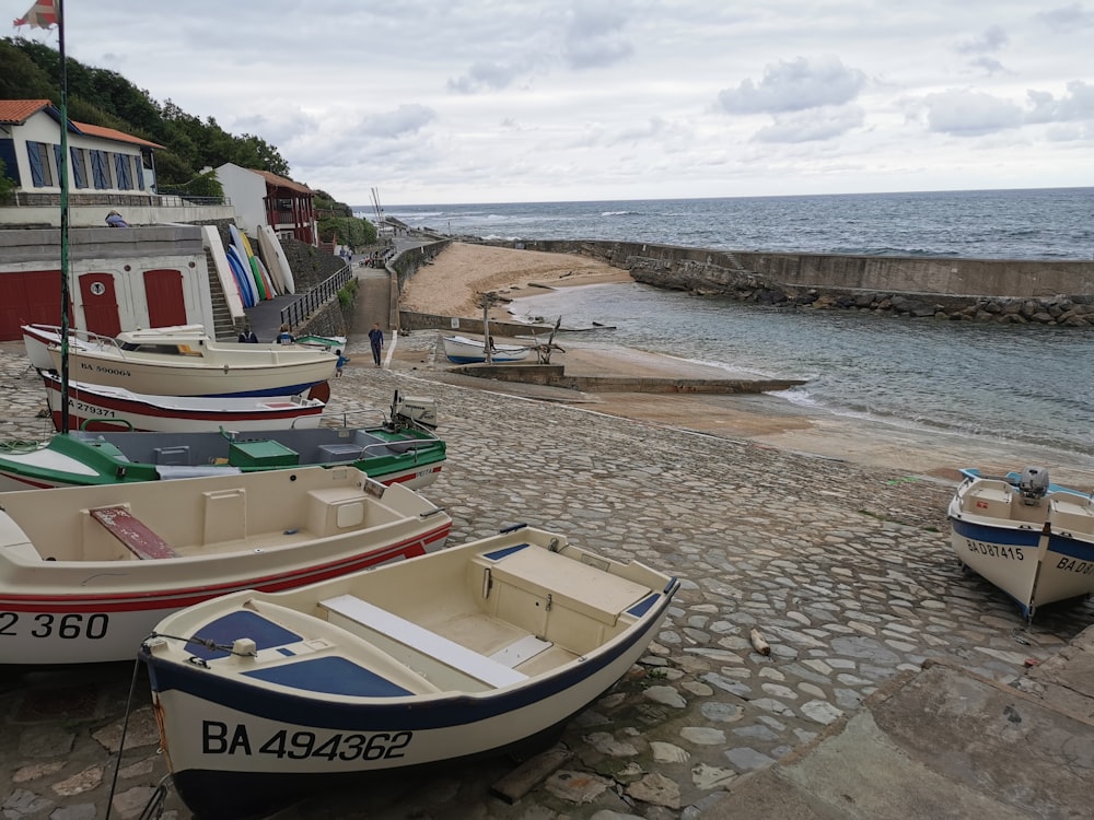 boats on the beach