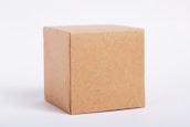 a brown box with a white background
