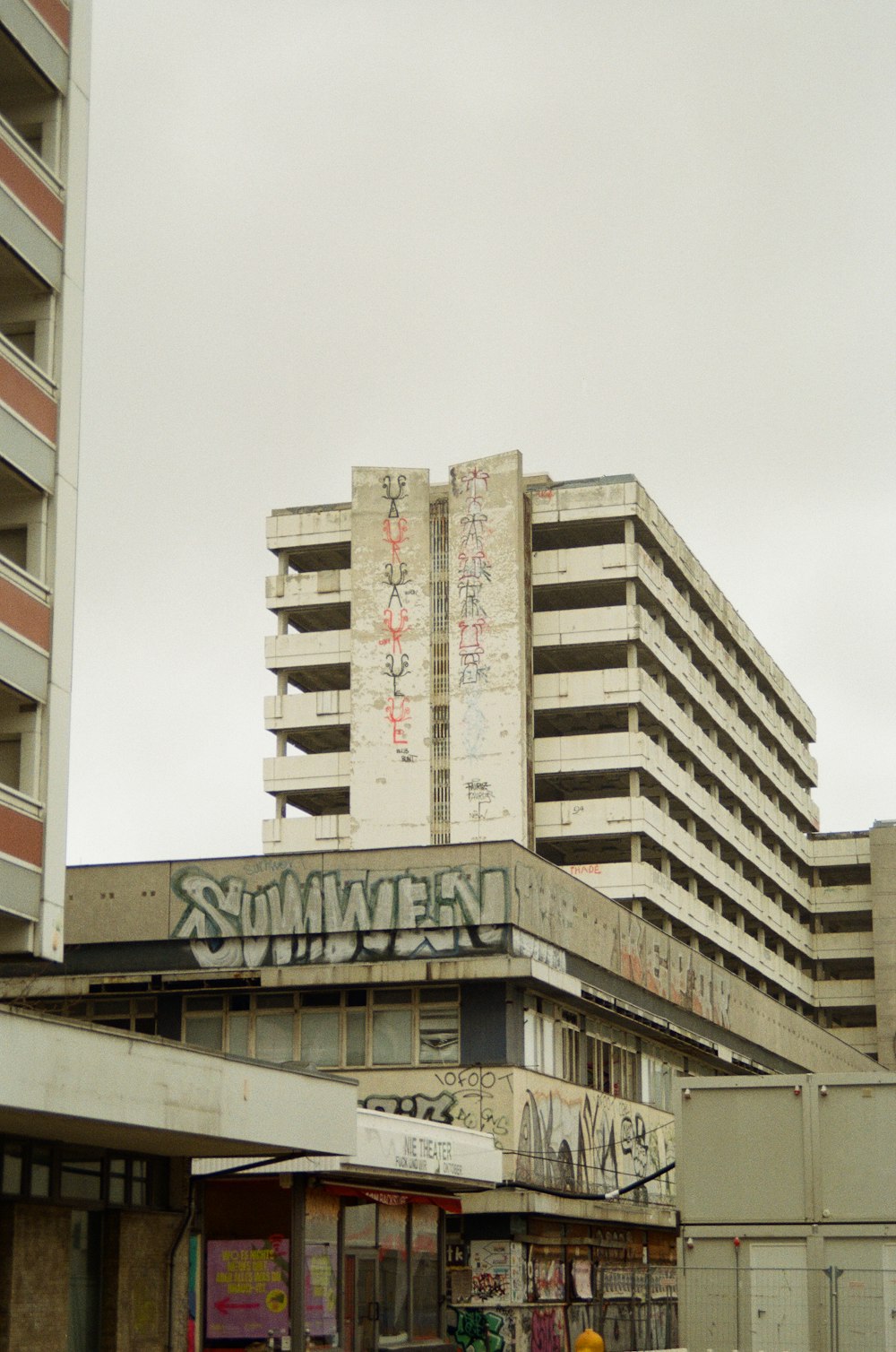 a building with graffiti on it