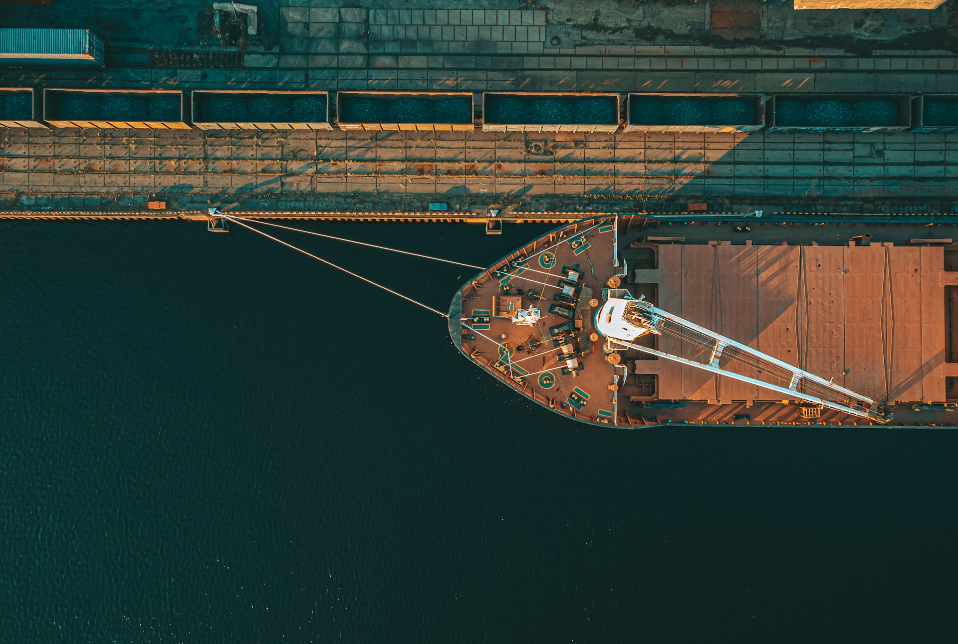 a large ship in the water