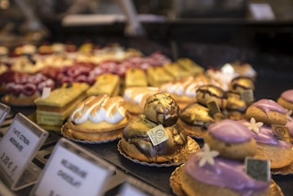 a display of pastries