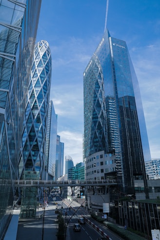 a city with tall buildings