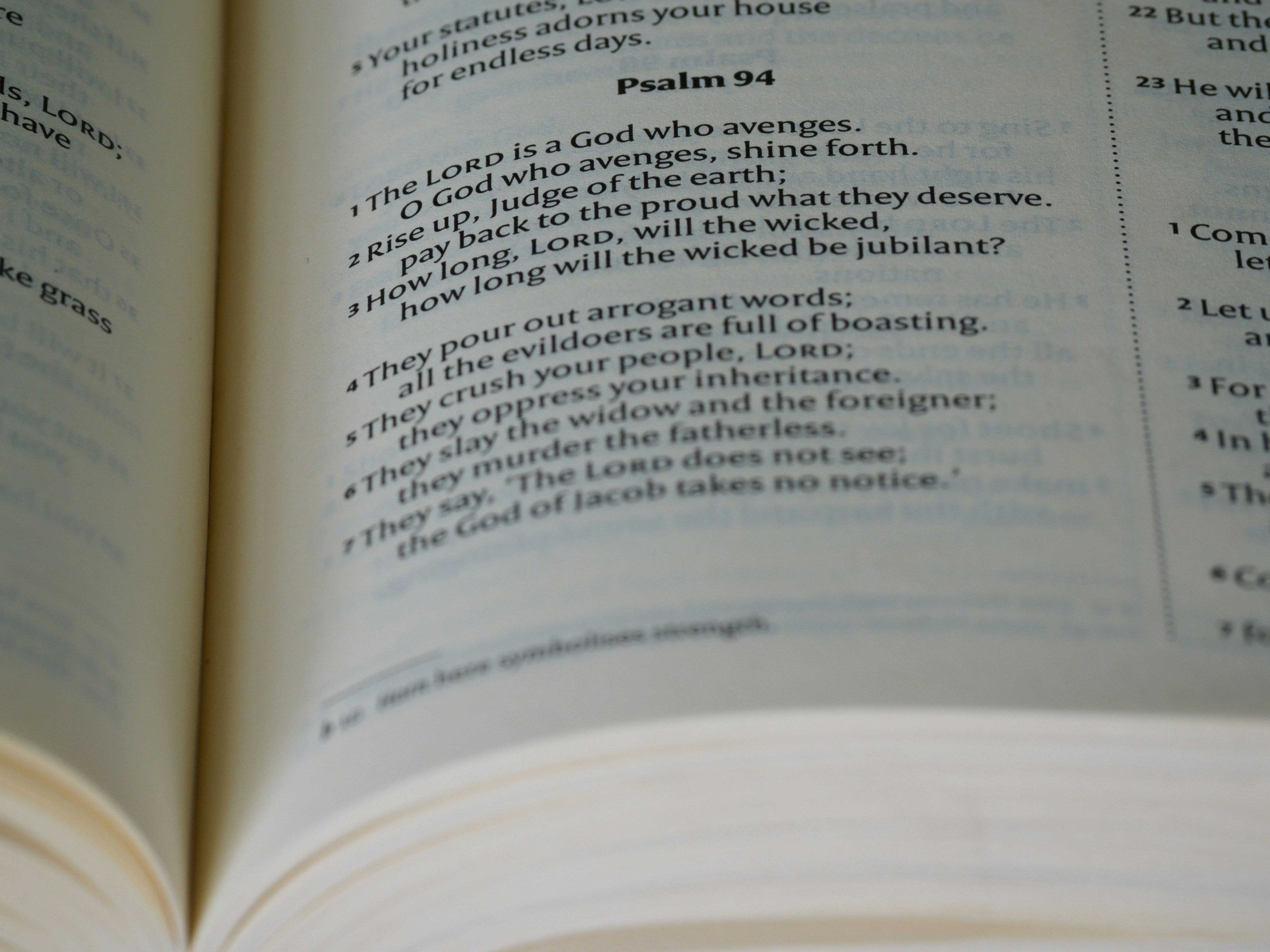 close up, bokeh, macro, blur, blurred background, close focus, bible, old testament, hebrew bible, christian, judaism, history, text, reading, bible study, devotions, text, NIV, New International Version, type, typography, canon, christianity, holy scripture, holy bible, scripture, old testament, hebrew bible, תְּהִלִּים, psalms, psalter, psalm, ketuvim, writings, tanakh, king david, 
