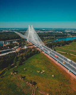 a bridge over a river