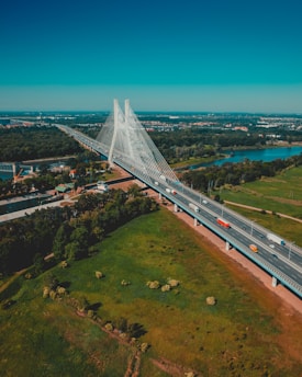 a bridge over a river
