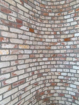 A finished brick wall showcasing craftsmanship.