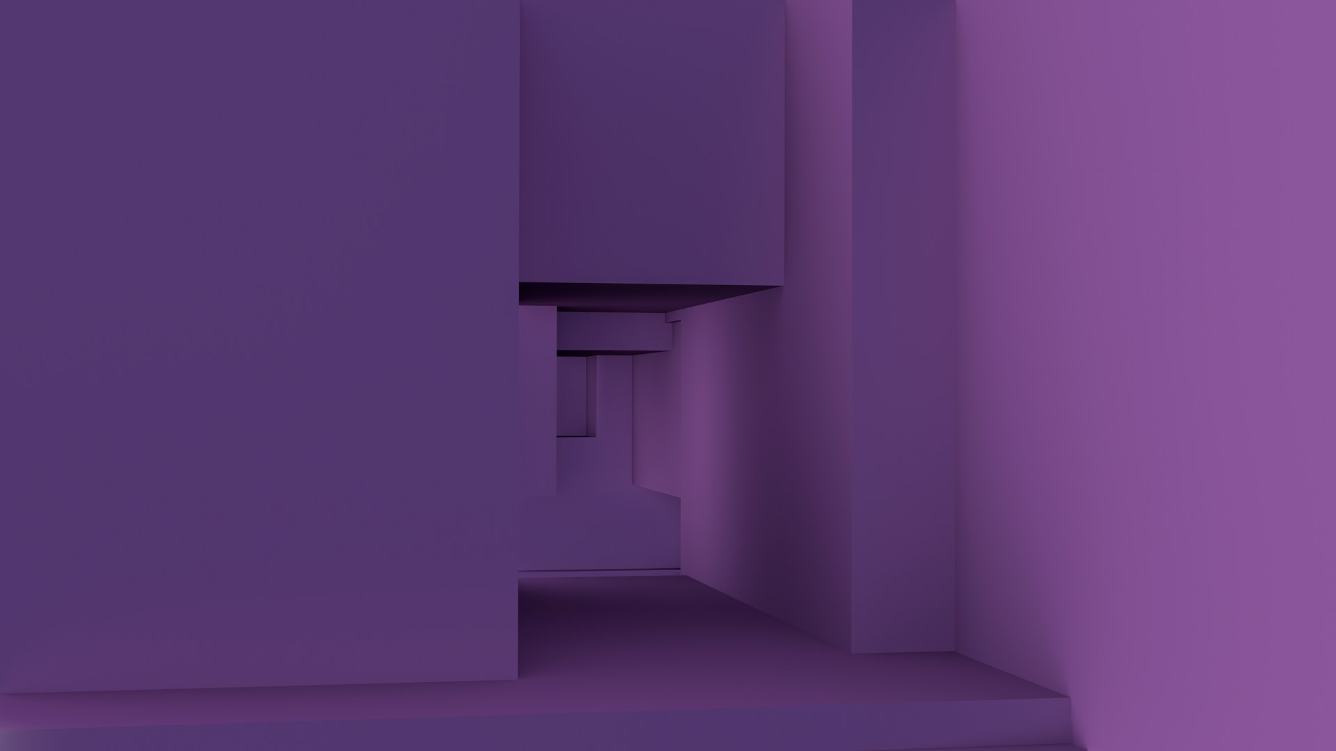 a room with purple walls