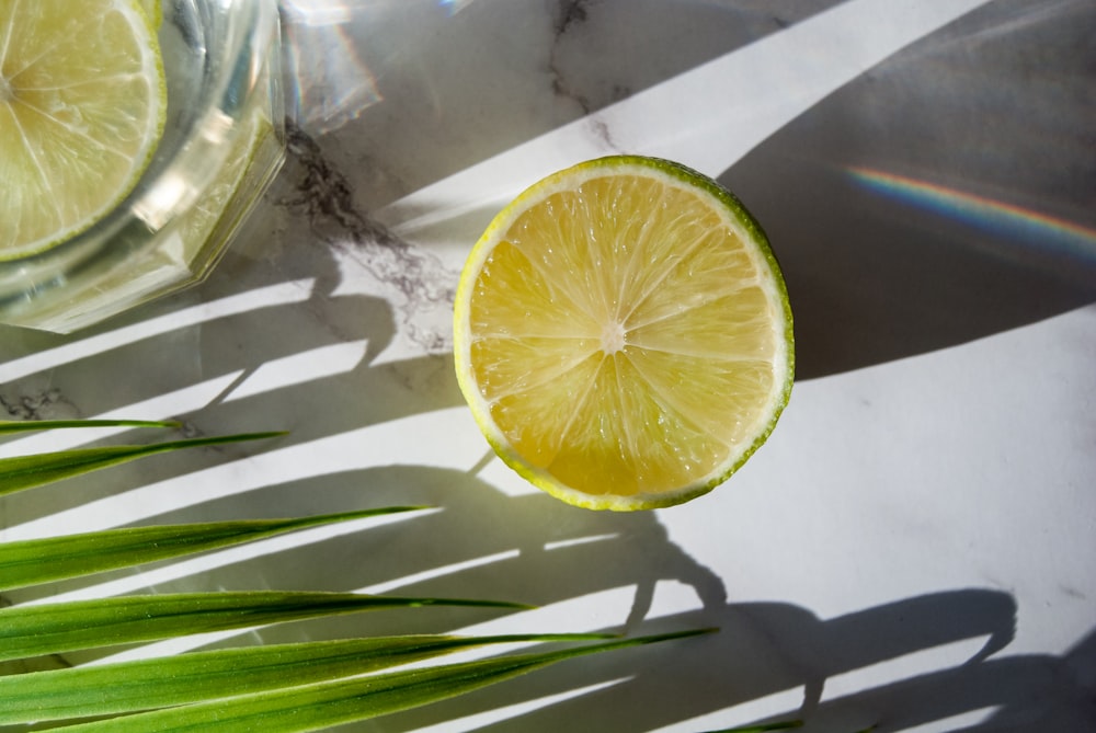 a lemon on a table