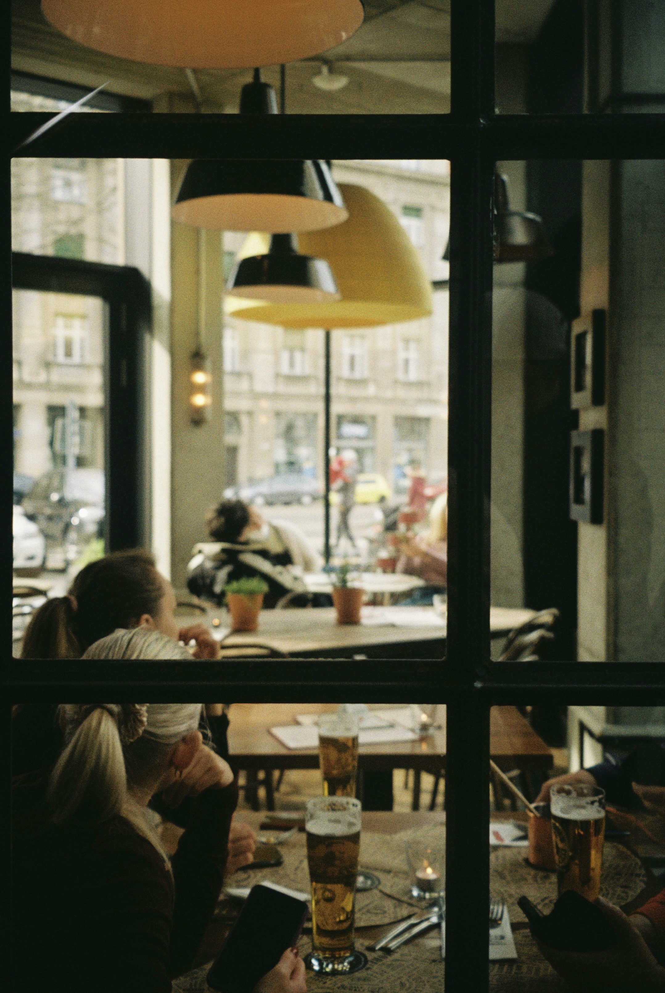 a group of people sitting at a table
