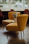 a group of chairs in a room