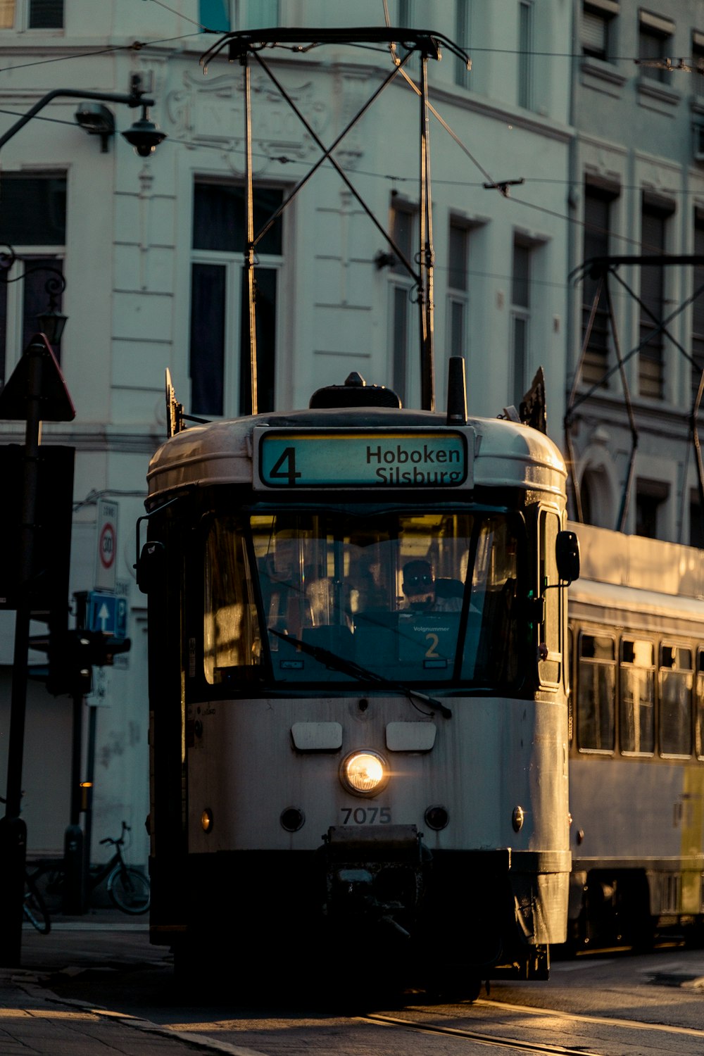 a trolley on the street