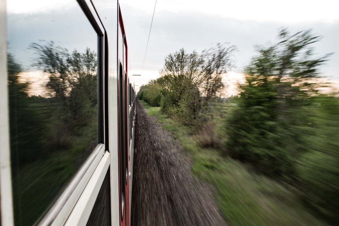 a train on the railway tracks,