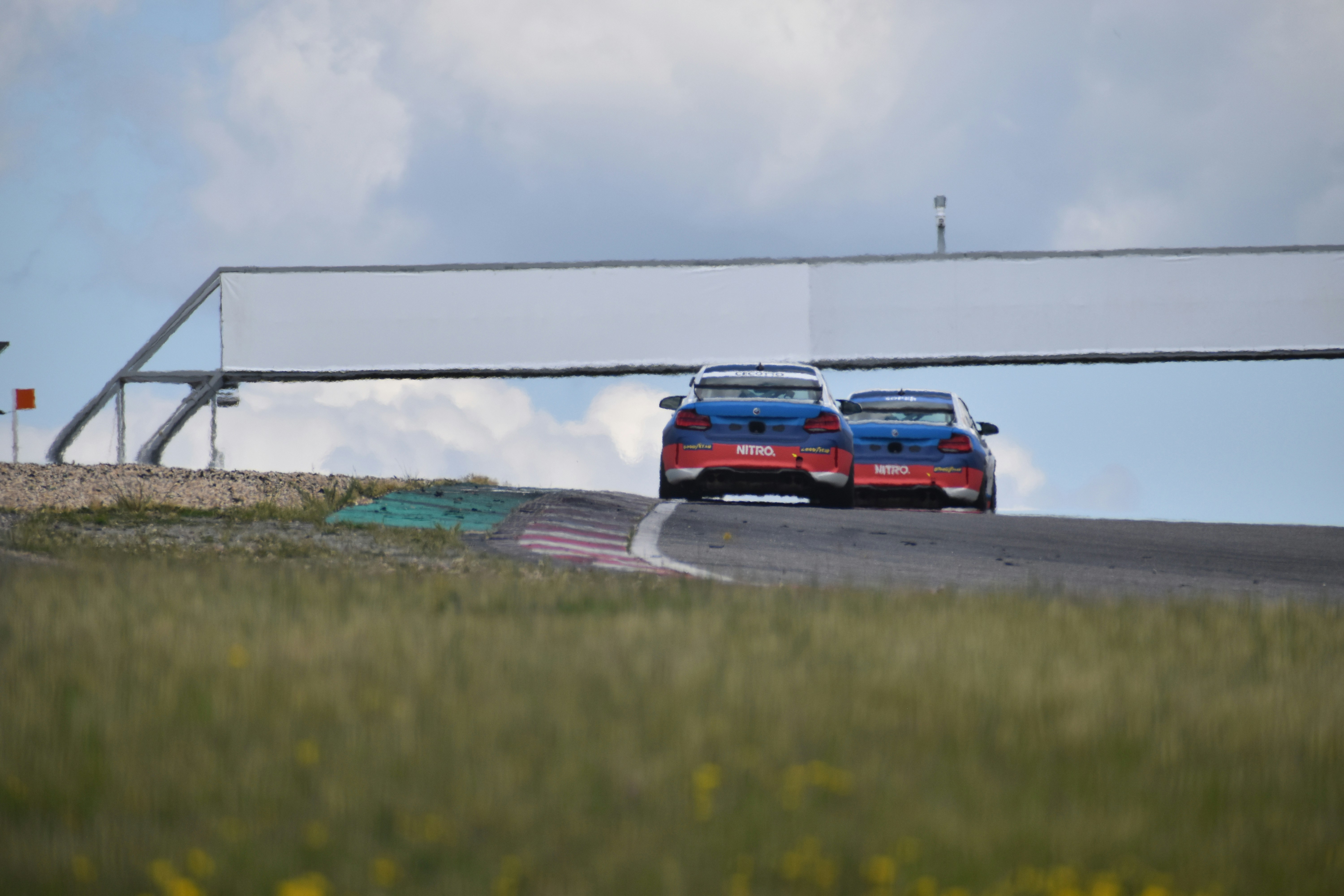 two race cars on a track