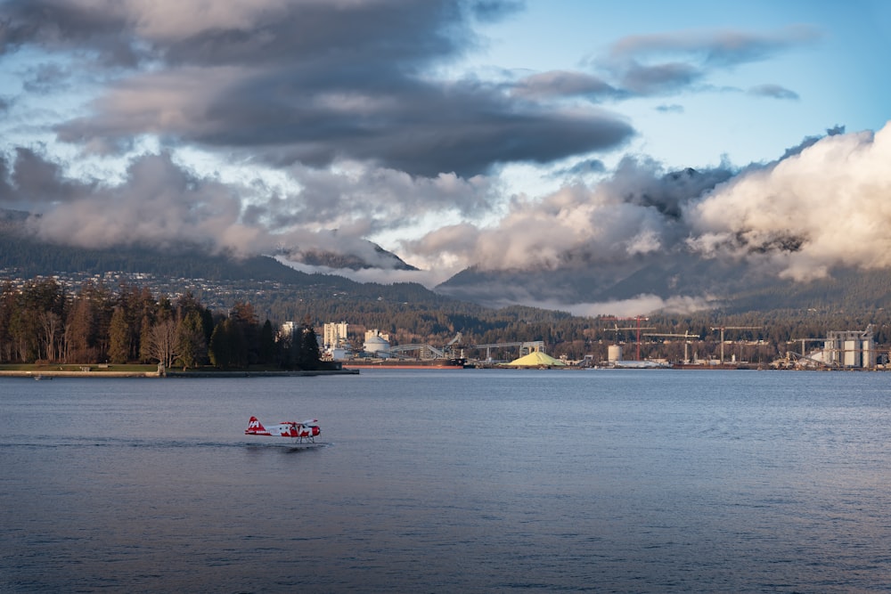 a couple of boats on a lake