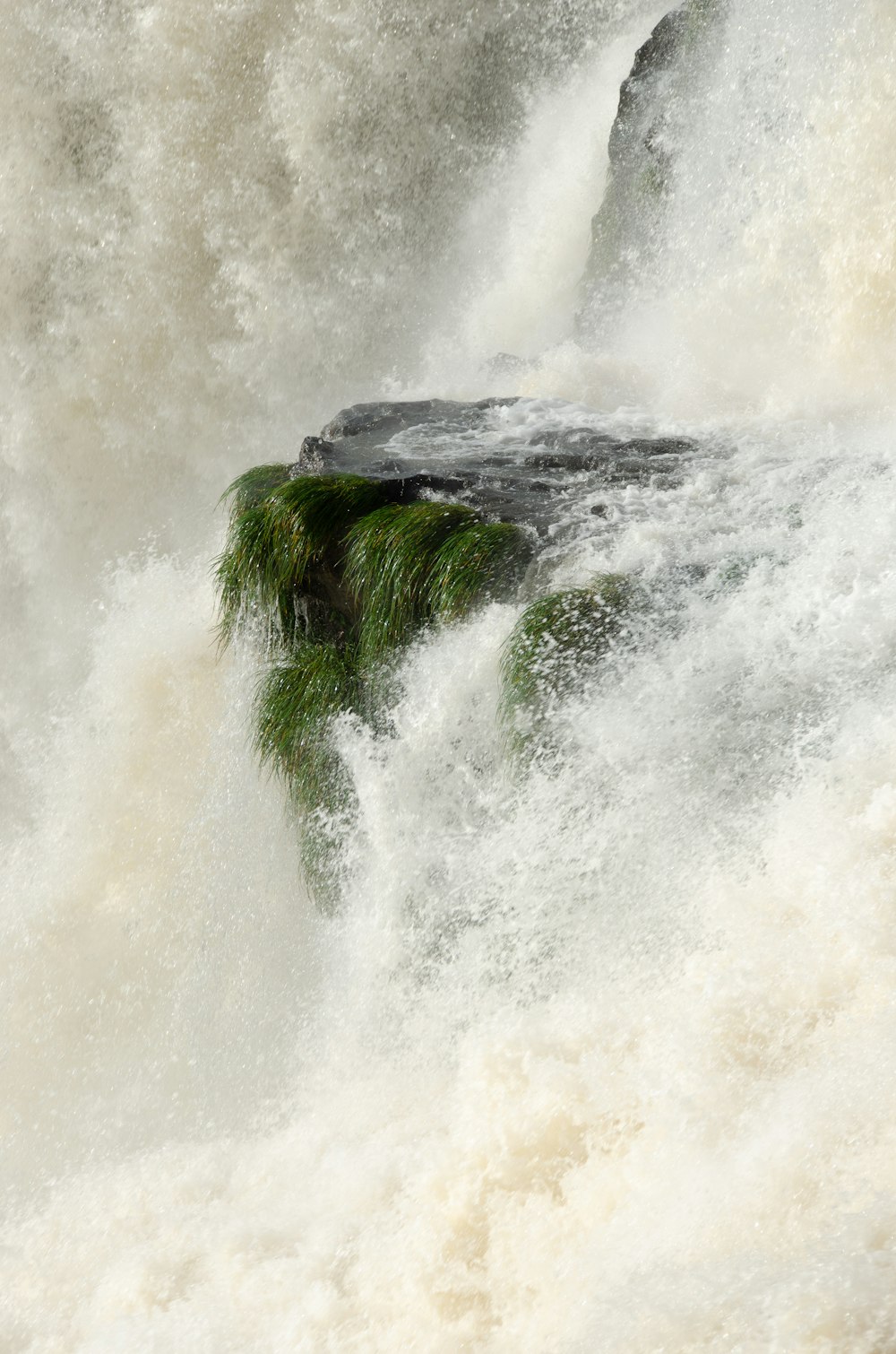 a wave crashing on a rock