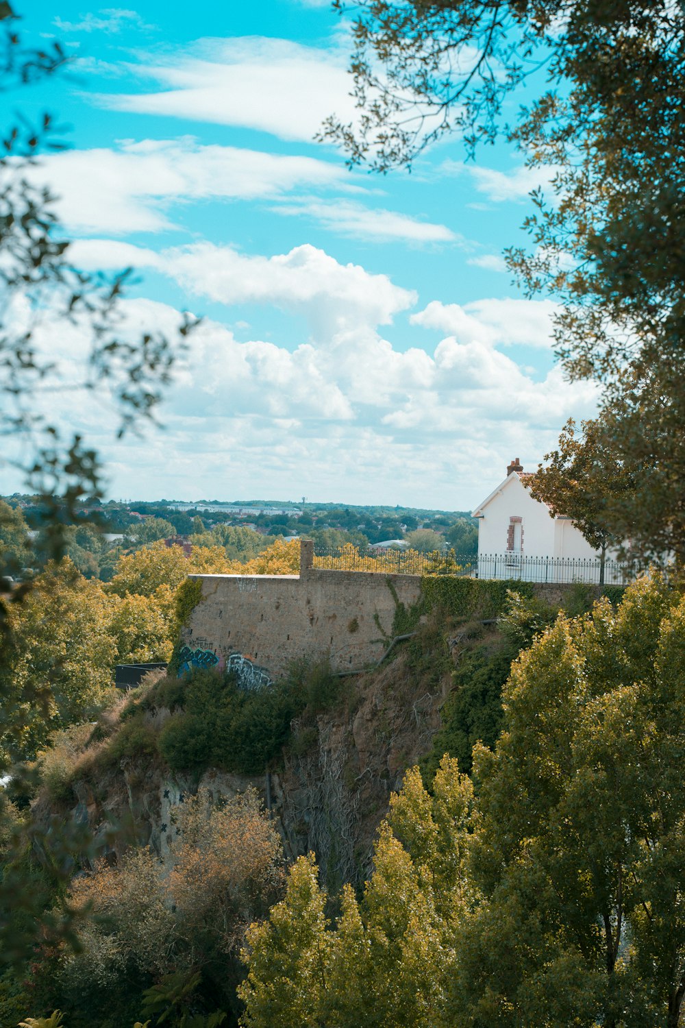 a building on a cliff