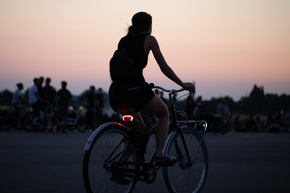 a person riding a bicycle