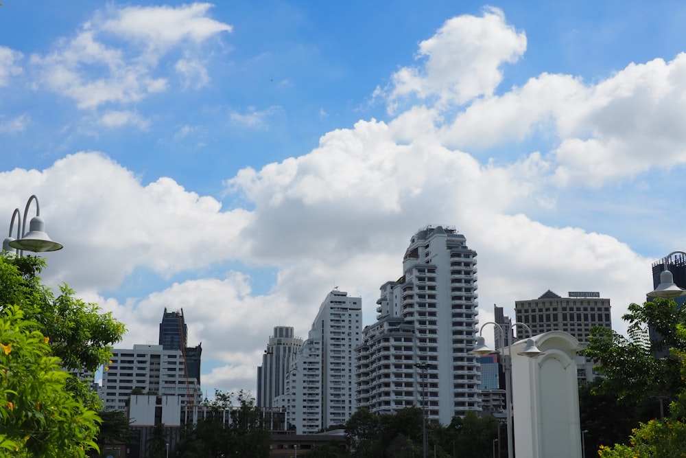 a city with tall buildings