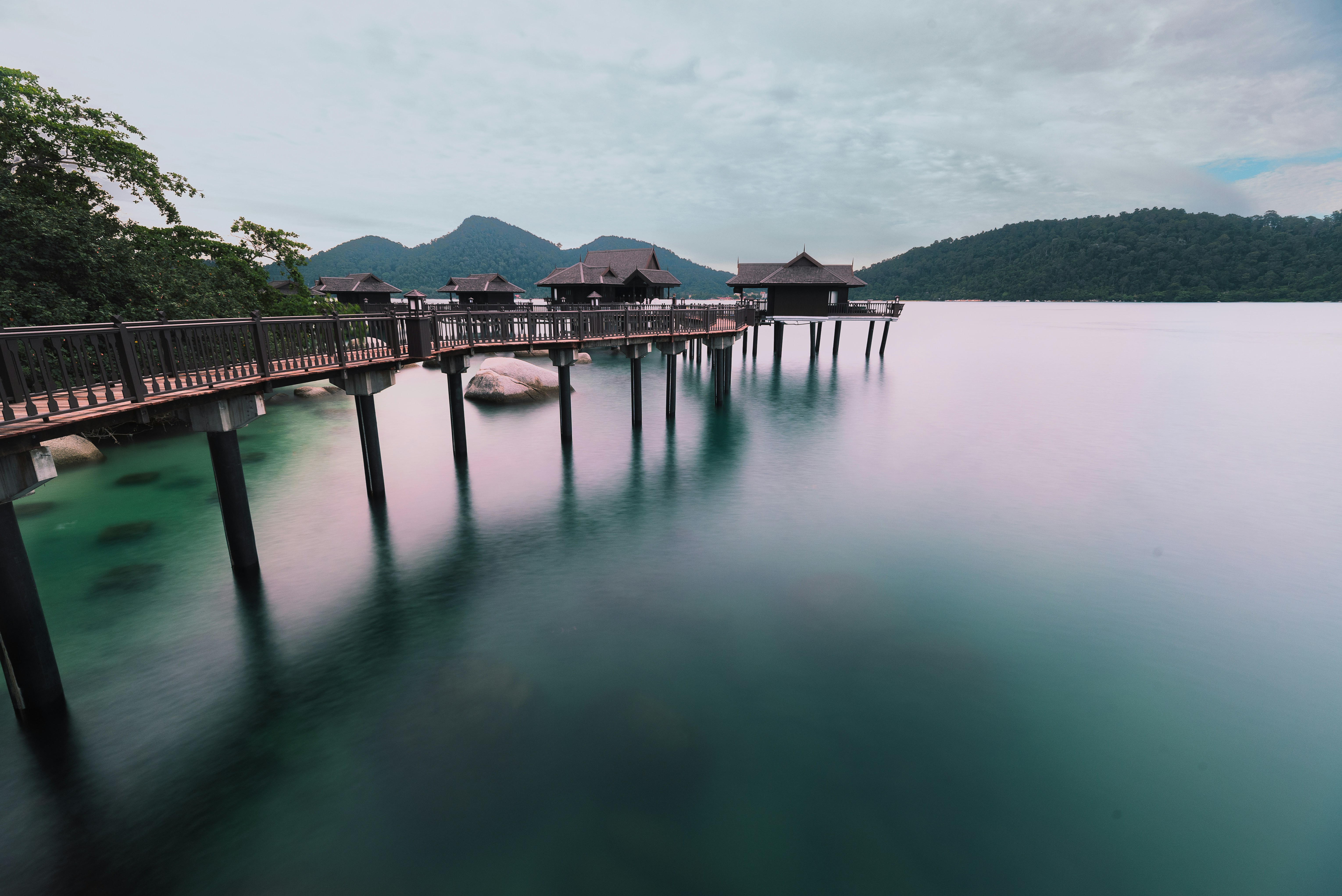 a bridge over a body of water