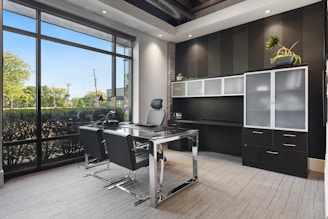 a kitchen and dining room