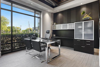 a kitchen and dining room