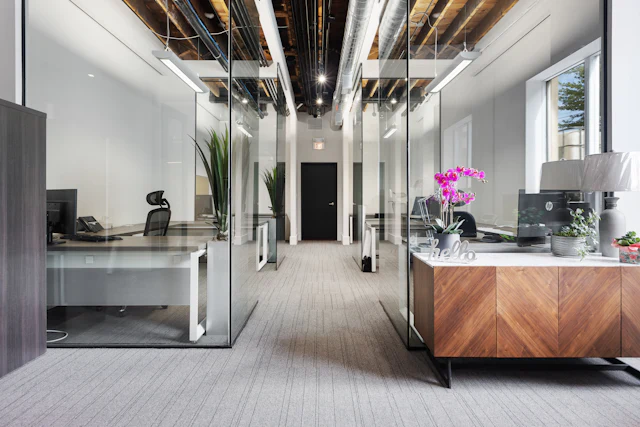 Glazed Front of House — commercial glass partition interior design