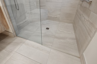 a white tiled floor