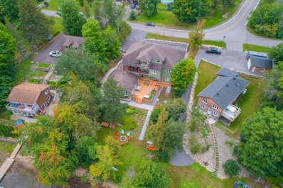 a group of houses and trees