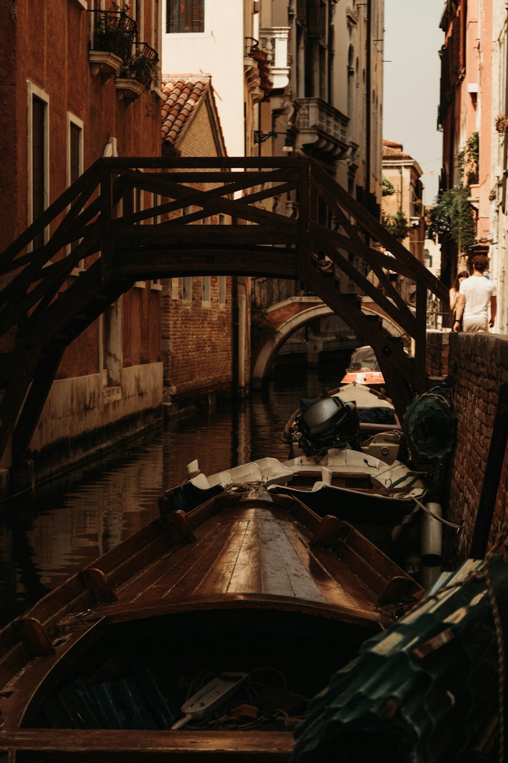 a boat on a canal